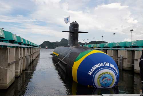 El Complejo Naval de Itaguaí bota el submarino Humaitá de la Armada de Brasil