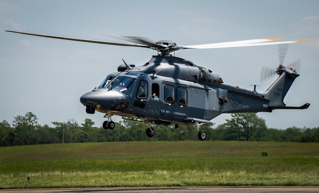 Primer vuelo de un MH-139A con tripulación íntegra de la Fuerza Aérea de EEUU