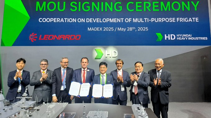 Hyundai Heavy Industries y Leonardo firman acuerdo para equipamiento de fragatas multipropósito