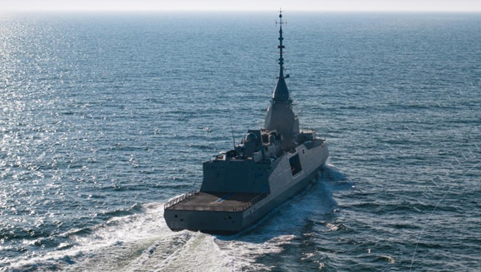 La primera fragata FDI de la Armada de Grecia en pruebas de mar